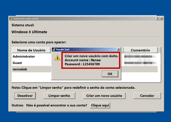 a senha padrão “123456789“