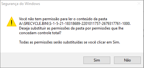 não permissão