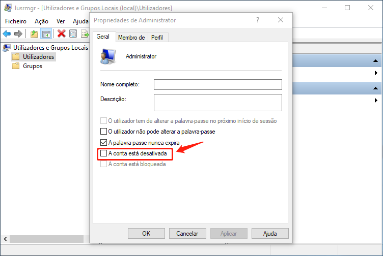 Como activar/desactivar a conta Administrador no Windows 10