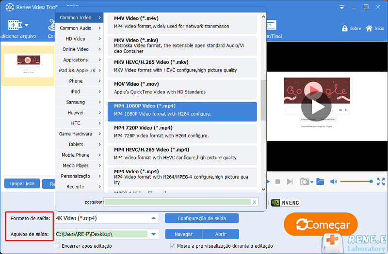 converter MKV para MP4 com video editor pro