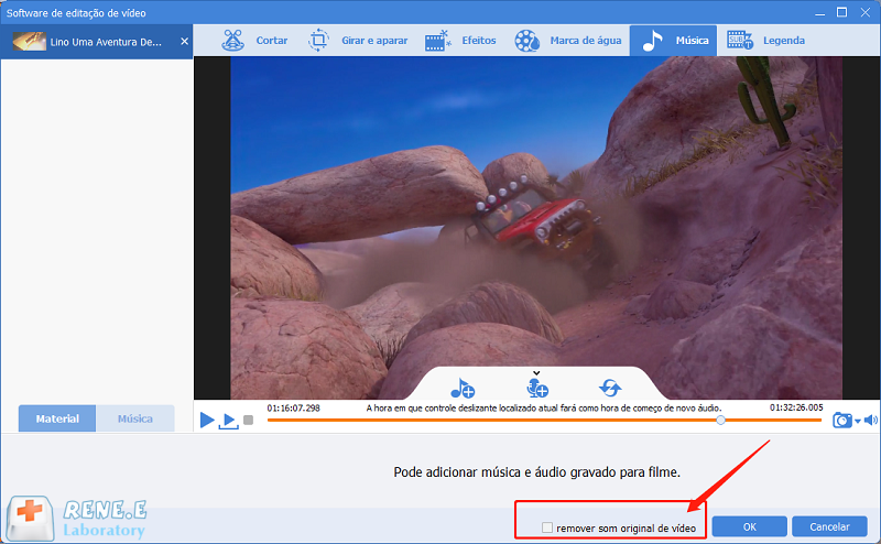 remover som original de vídeo