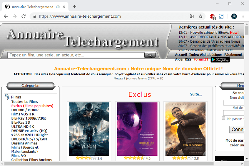 site Annuaire Telechargement