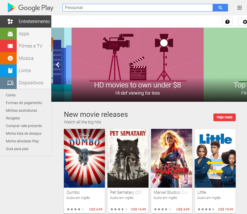 site googleplay em portugês