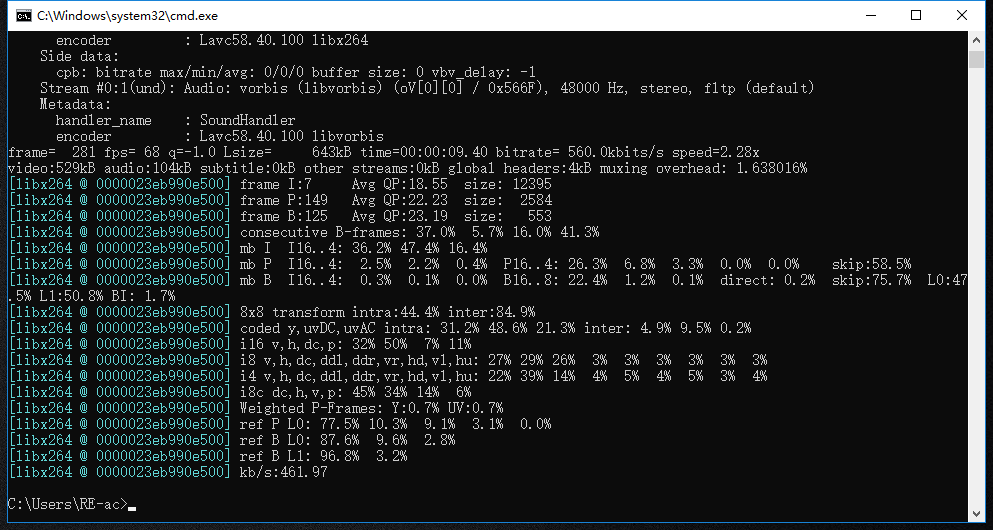 converter MP4 para MKV com êxito