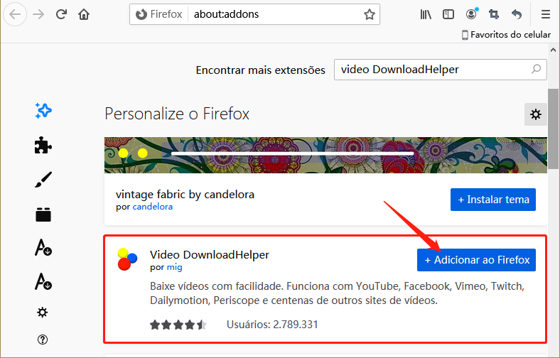 adicionar ao firefox