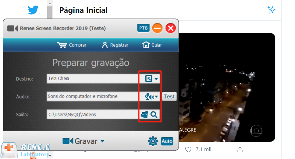 define as configurações