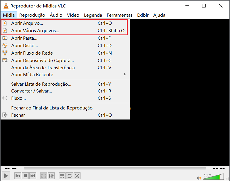 abra o arquivo para converter o arquivo com VLC para MP4