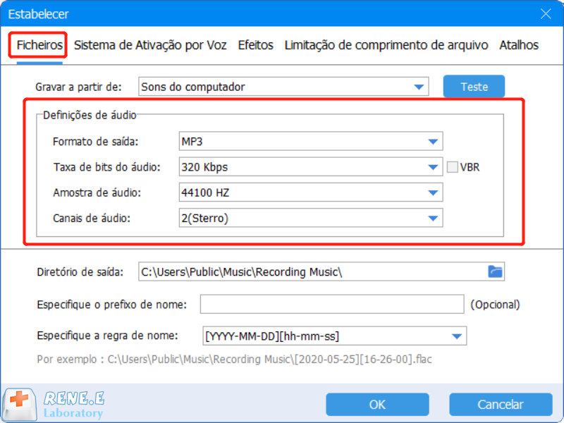 escolha 320 kbps para arquivo MP3 do YouTube