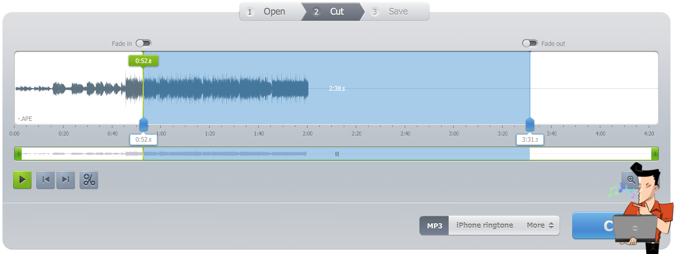 cortar música online com Audio Cutter Pro