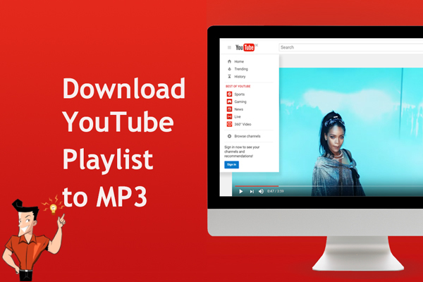 como usamos o programa para baixar as músicas de uma playlist do YouTube para arquivos MP3?