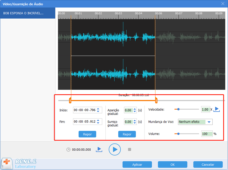 alterar os parametros