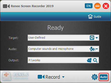 gravar tela automaticamente com Renee Video Editor Pro