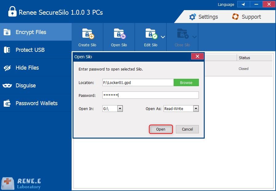 digite a senha para abrir o armário