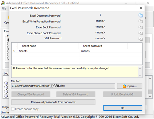 remover senha para arquivo excel com AOPR