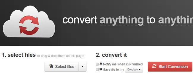 convertir le format audio avec CloudConvert