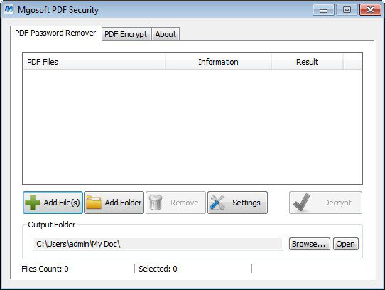 criptografar arquivo PDF com Mgosoft PDF Security